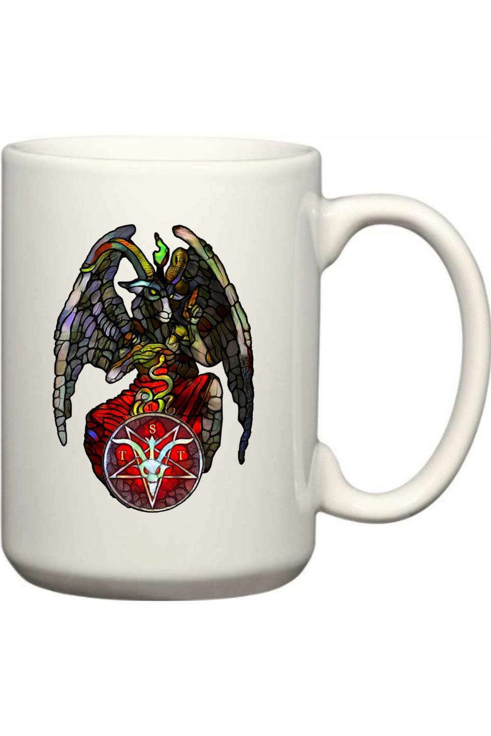 TST Stained Glass Baphomet 15oz Mug – Hell-Raiser Shop