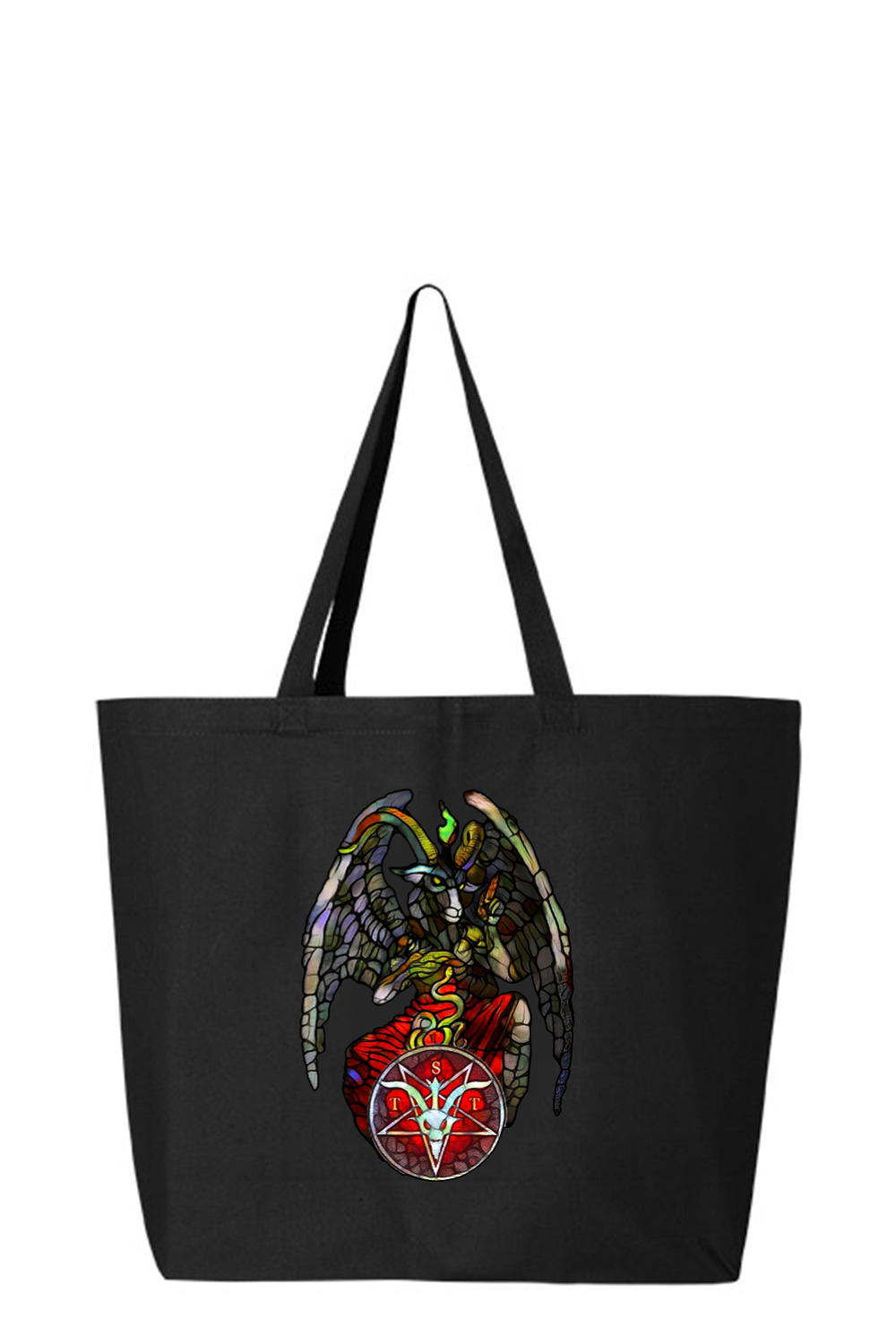 TST Stained Glass Baphomet Jumbo Tote – Hell-Raiser Shop