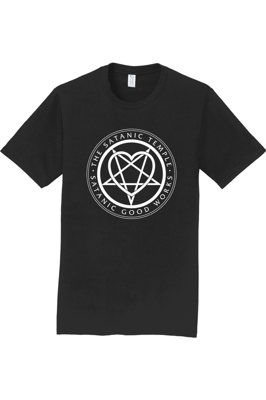 Satanic Good Works White Logo Tee
